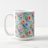Große farbenfrohe Papierblumen Kaffeetasse (Links)