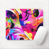 Große farbenfrohe Pinselstriche Mousepad (Mit Mouse)