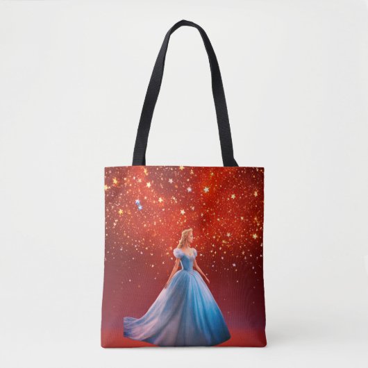 Große farbenfrohe Sterne auf einem dunkelroten Hin Tasche (Vorderseite)