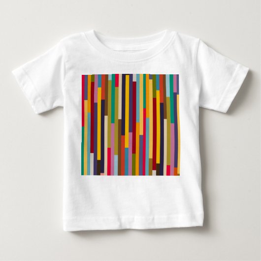 Große farbenfrohe Streifen Baby T-shirt (Vorderseite)