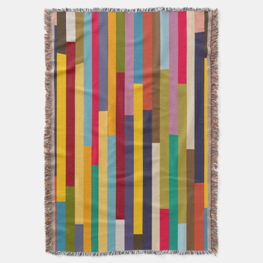 Große farbenfrohe Streifen Decke (Vorderseite Vertikal)