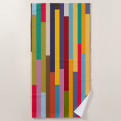 Große farbenfrohe Streifen Strandtuch (Vorderseite)