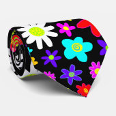 Große farbige Blume II Krawatte (Gerollt)