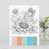 Große Farbkarten Kunsttherapie Einladung (Stehend Vorderseite)