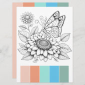 Große Farbkarten Kunsttherapie Einladung (Vorne/Hinten)