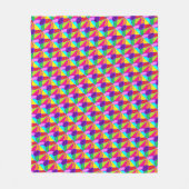 Große Farbtöne gemusterte Mosaikdecke Fleecedecke (Vorderseite)