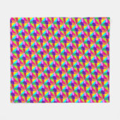 Große Farbtöne gemusterte Mosaikdecke Fleecedecke (Vorderseite (Horizontal))
