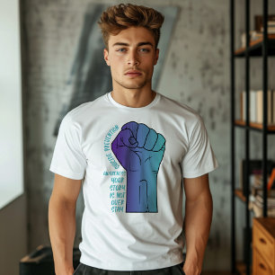 Große Faust Suizidprävention T-Shirt