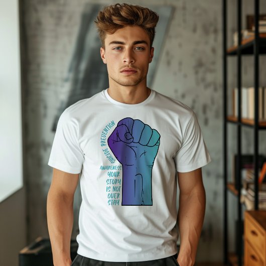 Große Faust Suizidprävention T-Shirt