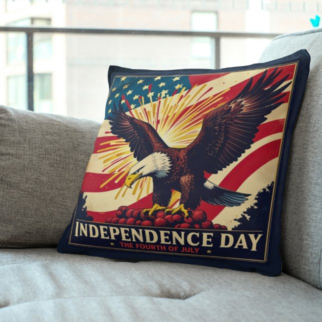 Große Feier: Adlerpilz am Unabhängigkeitstag Kissen (Grand Celebration: Independence Day Eagle Pillow!
I Unleash the Spirit of Freedom!)
