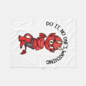 Große Feier mit wenig Dämon Teufel Feuer Quot Fleecedecke (Vorderseite (Horizontal))