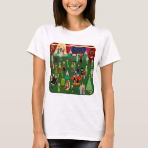 Große Feiertage Spaß Retro Art Cartoon T-Shirt