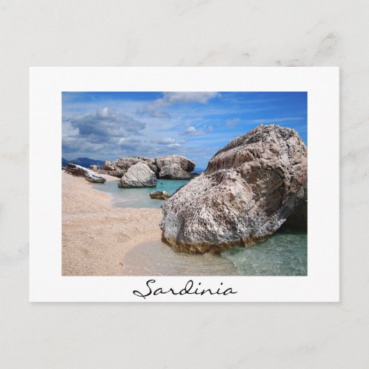 Große Felsen am Strand von Cala Mariolu in Sardini Postkarte (Vorderseite)