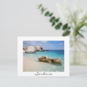 Große Felsen in Cala Mariolu mit Postkarte (Stehend Vorderseite)