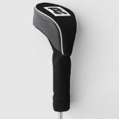 Große, fett ausgekleidete schwarze Monogram, Black Golf Headcover (angewinkelt)
