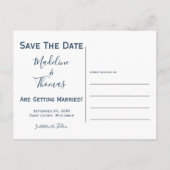 Große, fette Foto Hochzeit Ankündigungspostkarte (Rückseite)