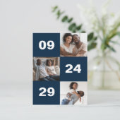 Große, fette Foto Hochzeit Ankündigungspostkarte (Stehend Vorderseite)