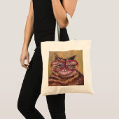 Große fette Glas-Katzen-Tasche Tragetasche (Vorderseite (Produkt))