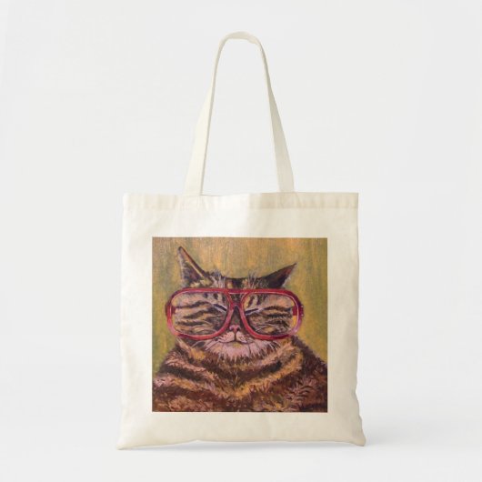 Große fette Glas-Katzen-Tasche Tragetasche (Vorne)