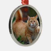 Große fette orange Katze Ornament Aus Metall (Rechts)
