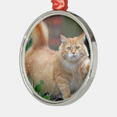Große fette orange Katze Ornament Aus Metall (Links)
