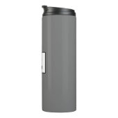 Große, fette, schwarze Monogramm, grau Thermosbecher (Nach rechts gedreht)