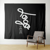 Große Firmenlogos Moderne Minimalistische Schwarze Wandteppich (Beispiel (Horizontal))