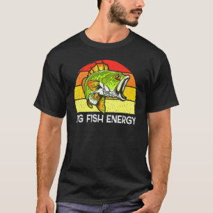 Große Fisch Energie Vintage Großer Barschangeln Fü T-Shirt