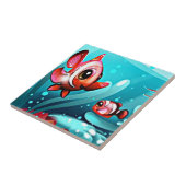 Große Fisch-kleine Fisch-Fliese Fliese (Seite)