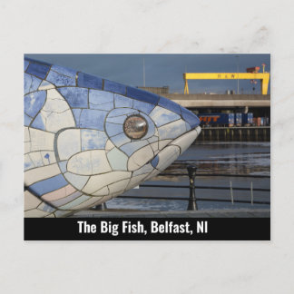Große Fische, Belfast, Nordirland, UK Feiertagspostkarte