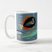 Große Fische essen die kleinen Fische Kaffeetasse (Links)