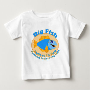 Große Fische glauben an Gott Baby T-shirt