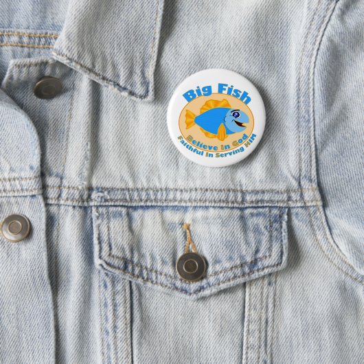 Große Fische glauben an Gott Button (Beispiel)