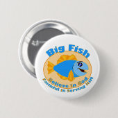 Große Fische glauben an Gott Button (Vorne & Hinten)
