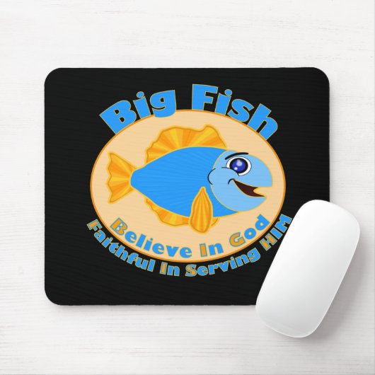 Große Fische glauben an Gott Mousepad (Mit Mouse)