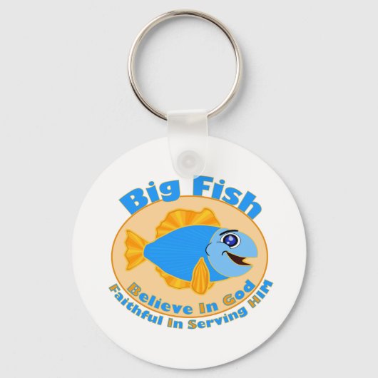 Große Fische glauben an Gott Schlüsselanhänger (Vorderseite)