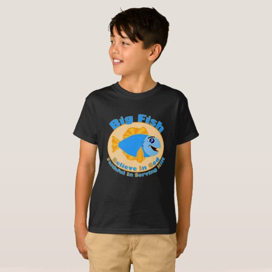 Große Fische glauben an Gott T-Shirt (Vorne ganz)