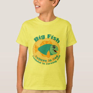 Große Fische glauben an Gott T-Shirt