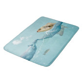 Große Fische im Wasser Badematte (Schrägansicht)