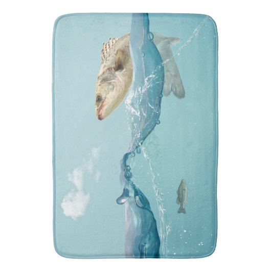 Große Fische im Wasser Badematte (Vorderseite Vertikal)