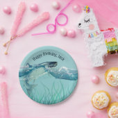 Große Fische im Wasser Geburtstag Pappteller (Party)