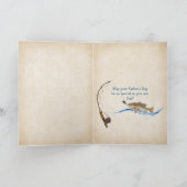 Große Fische im Wasser Vatertag Karte (Innenseite)