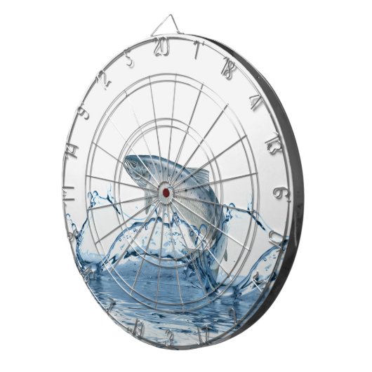 Große Fische in blauem Wasser Dartscheibe (Vorderseite rechts)