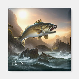 Große Fische in Rapiden Magnet