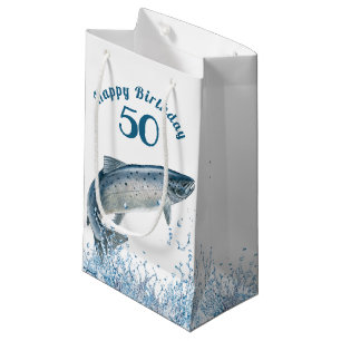 Große Fische in Wasser 50. Geburtstag kleine Gesch Geschenktüte