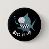 Große Fische - Standard, 2 ¼ Zoll-rundes Knopf  Button (Vorderseite)
