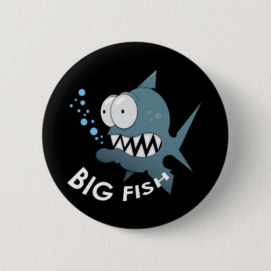 Große Fische - Standard, 2 ¼ Zoll-rundes Knopf  Button (Vorderseite)