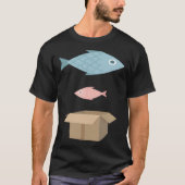 Große Fischkarton T-Shirt (Vorderseite)