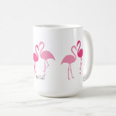 Große Flamingo Statues 15 oz. Tasse (VorderseiteRechts)