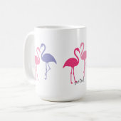 Große Flamingo Statues 15 oz. Tasse (Vorderseite Links)